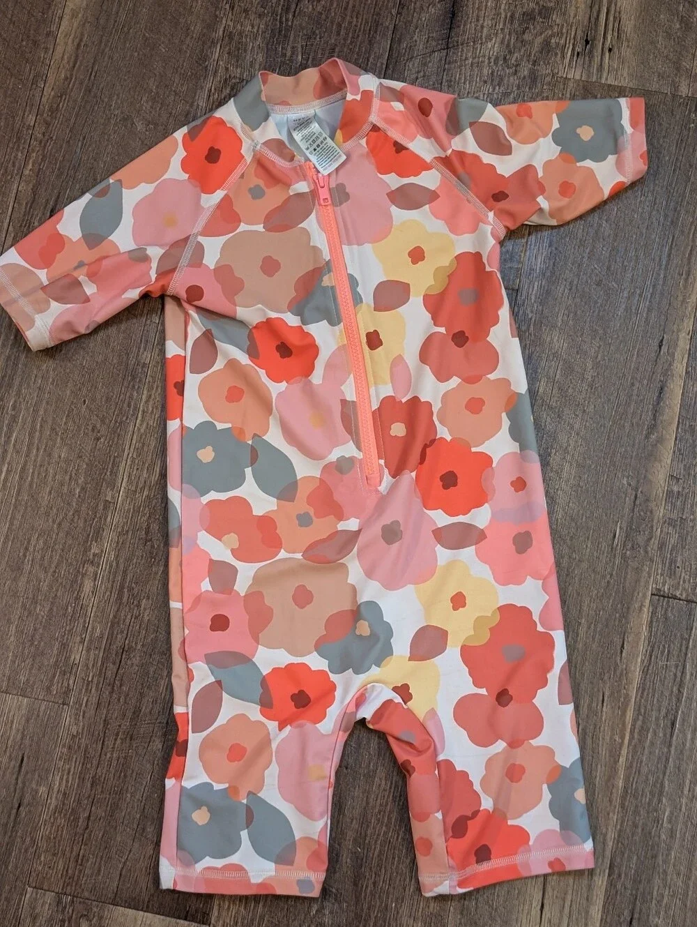 next Pink Multi Floral Zip-Front One-Piece Swimsuit 8